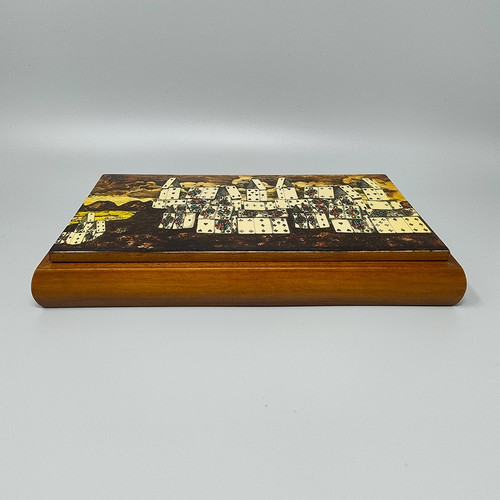 1970s Original Gorgeous Playing Cards Box by Piero Fornasetti in Excellent condition. Made in Italy