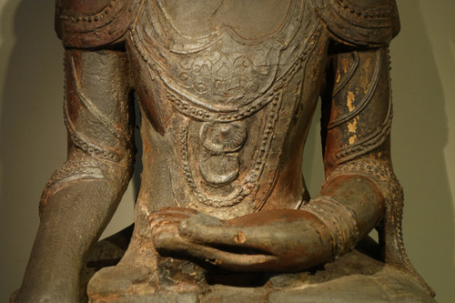 Buddha In Lacquered Wood, Shan States, Burma, Partly 18th C.