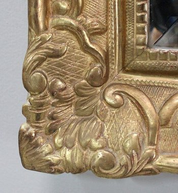  Petit Miroir en Bois Doré, style Régence - Fin XIXe 