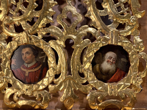 Large Reliquary Altarpiece And Its Predella – Circa 1675