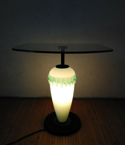 Murano glass pedestal table lamp