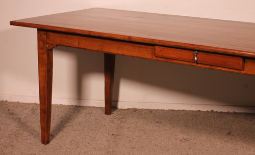 Large 19th Century Cherry Wood Refectory Table