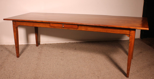 Large 19th Century Cherry Wood Refectory Table