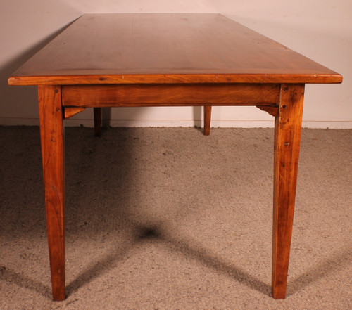 Large 19th Century Cherry Wood Refectory Table