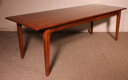 Large 19th Century Cherry Wood Refectory Table