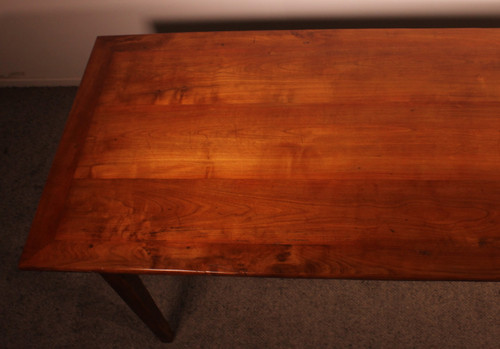 Large 19th Century Cherry Wood Refectory Table