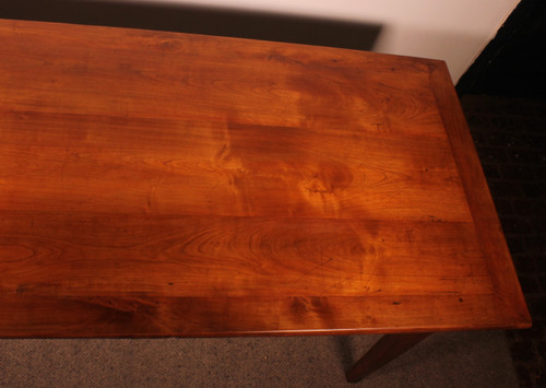 Large 19th Century Cherry Wood Refectory Table