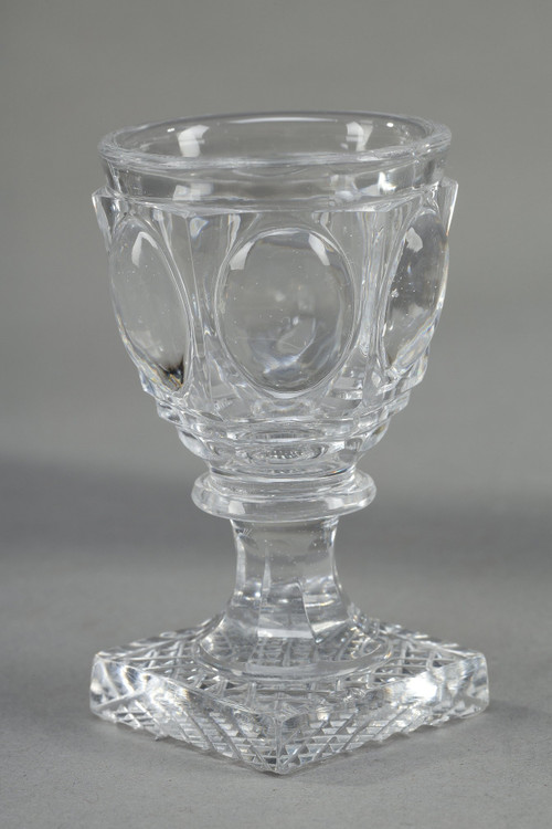 CHARLES X PERIOD LIQUOR SERVICE IN GILT BRONZE AND CUT CRYSTAL