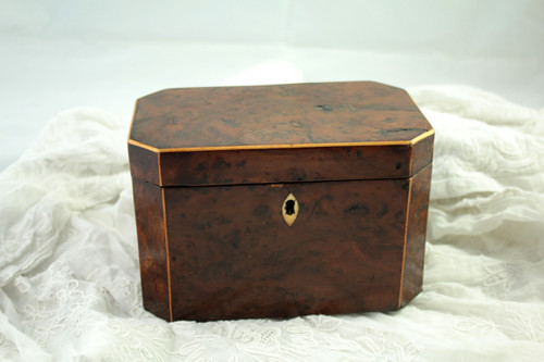 19th century mahogany burr veneer box