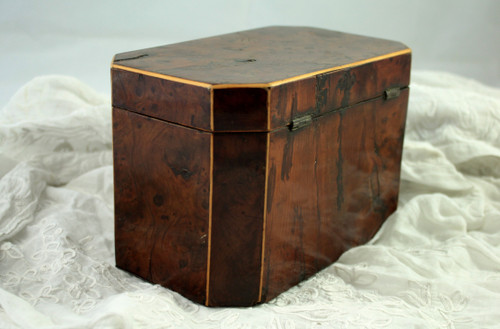 19th century mahogany burr veneer box