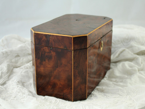 19th century mahogany burr veneer box