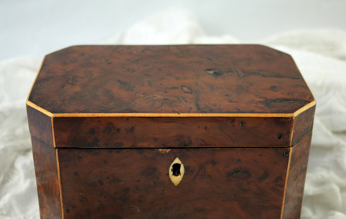 19th century mahogany burr veneer box