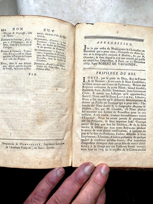 Dictionnaire Interprète-manuel des noms Latins de la Géographie Ancienne et Moderne