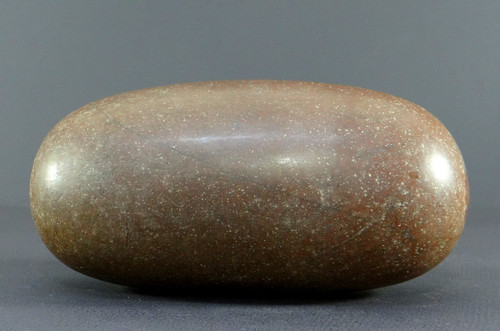 Inde, Début Du XXème Siècle, Pierre Brune De Shiva Lingam De Forme Ovale, Parfaitement Polie.