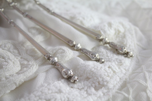 6 solid silver teaspoons early 20th century