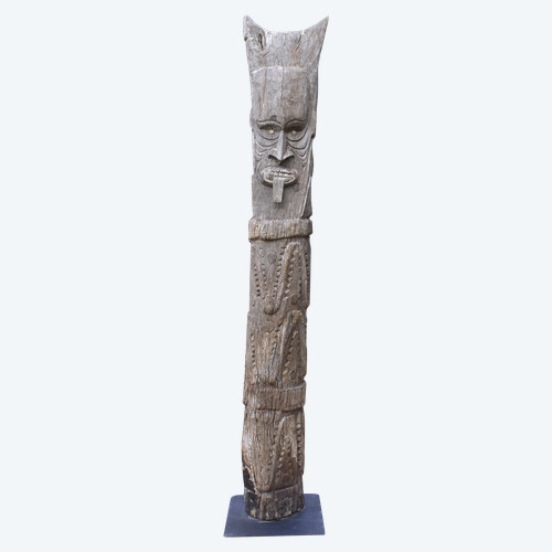 Hüttenpfahl, Totem, ozeanische Kunst, Stammeskunst, Ozeanien, Papua-Neuguinea