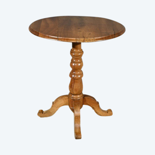 Small walnut pedestal table, Louis Philippe period - 2nd half 19th century