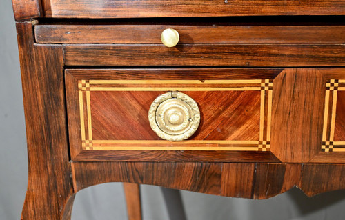 Mahogany and Rosewood Cylinder Desk, Louis XV period - 1st Part 18th century