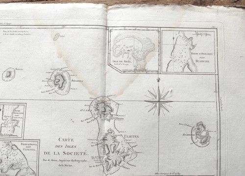 Carte Des Isles De La Société - Rigobert Bonne - 1787