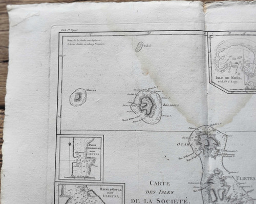 Carte Des Isles De La Société - Rigobert Bonne - 1787