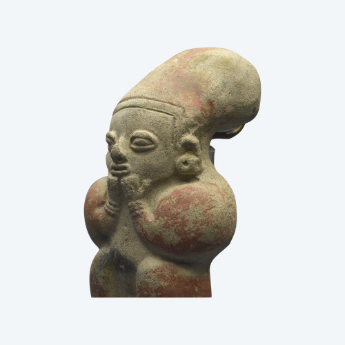 Ecuador, 500 a.C. - 500 d.C., Cultura Jama-Coaque, Raffigurazione di un dignitario, Ceramica