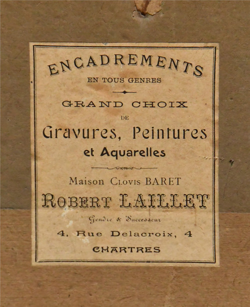 Alphonse Lamotte stampa a colori dopo Emile Bayard "Un marché" (Un mercato)