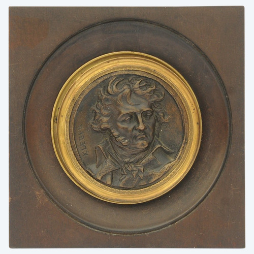 Bronze medallion Portrait in low relief of Jean-Baptiste Kléber by Pierre Jean David d'Angers