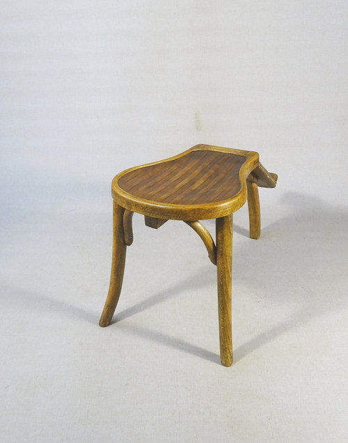 1930 bentwood "shoemaker" stool by Fischel . no Thonet