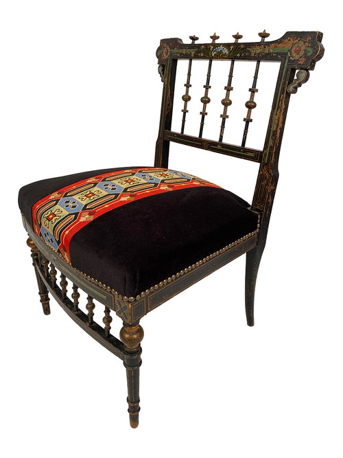 Niedriger Chaise chauffeuse und Kinderstuhl Napoleon III