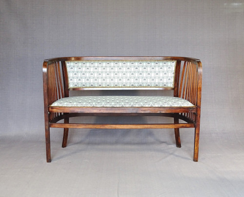 Banquette Thonet N° 6228, Kammerer, tissus Backhausen, 1915