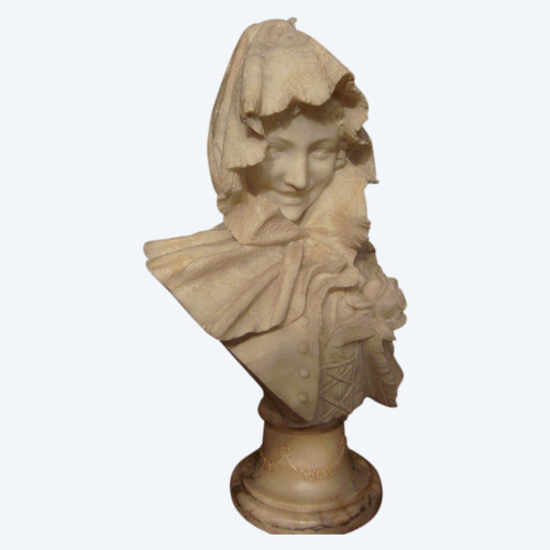 Art Nouveau bust of a young girl