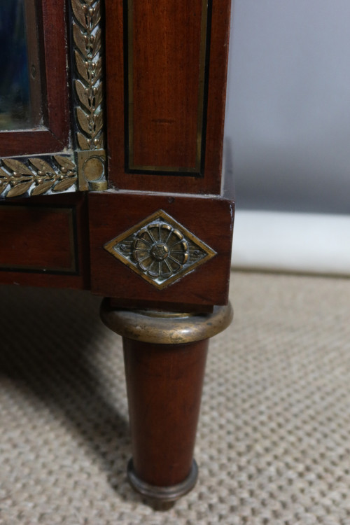 Mahogany display case, late 19th century