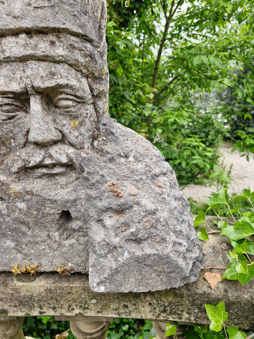 Stone bust of a man