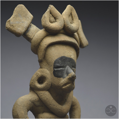 Mexico, 450 - 750 AD, Veracruz culture, Ritual whistle with warrior figure, Ceramic