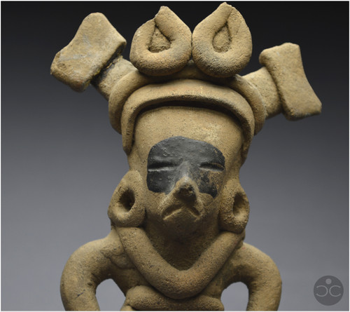 Mexico, 450 - 750 AD, Veracruz culture, Ritual whistle with warrior figure, Ceramic