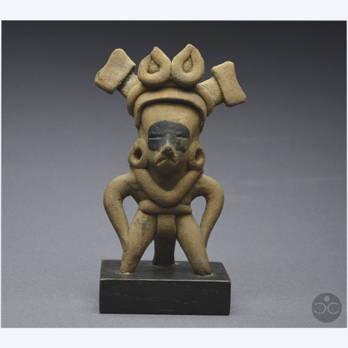 Mexico, 450 - 750 AD, Veracruz culture, Ritual whistle with warrior figure, Ceramic