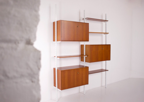 Modernist modular wall shelf