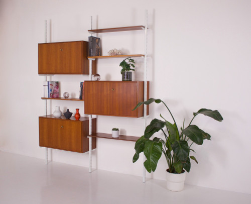 Modernist modular wall shelf