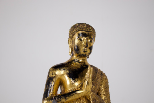 Adorant in gilt bronze, Rattanakosin.