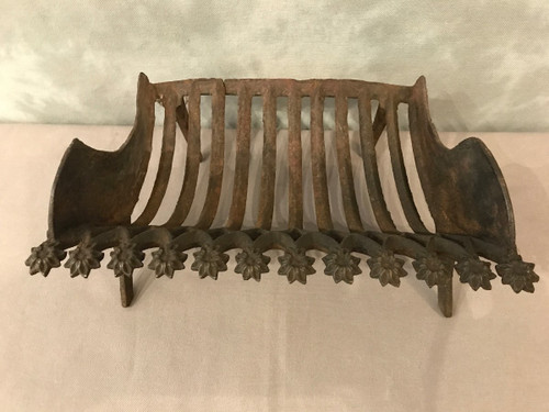 19th century cast iron coal and wood grate