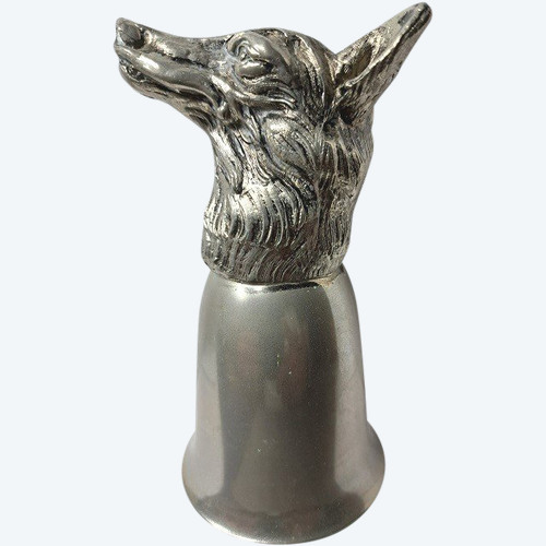 Sculpture Mauro Manetti Italy 1 goblet Renard coupe à glace metal argenté