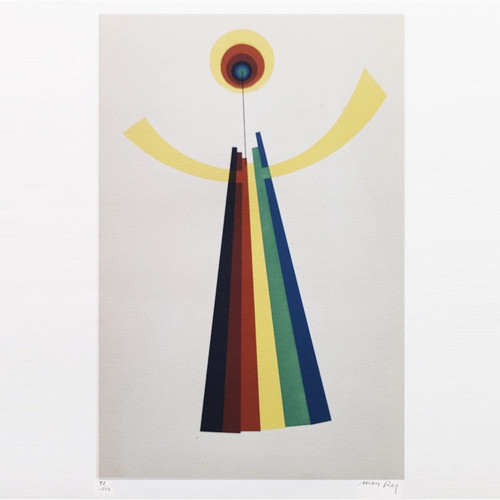 1970 Original Man Ray "Mime" Lithographie à édition limitée