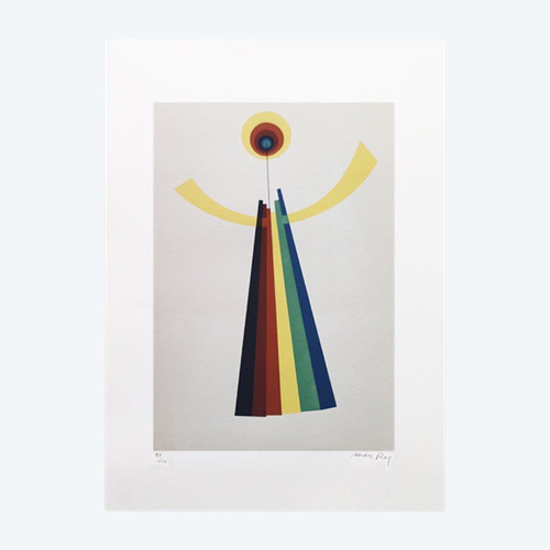 1970 Original Man Ray "Mime" Lithographie à édition limitée