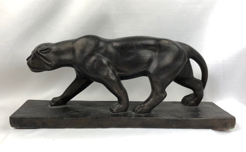 Large Art Deco plaster sculpture "Lioness