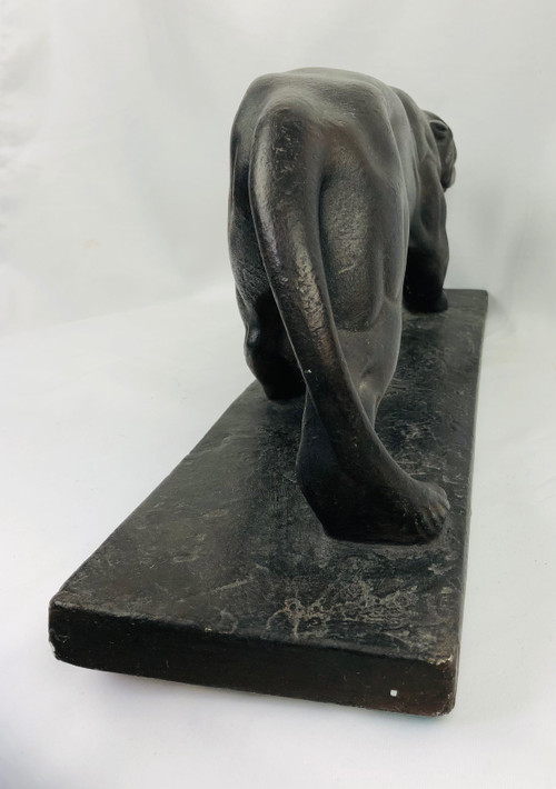 Large Art Deco plaster sculpture "Lioness