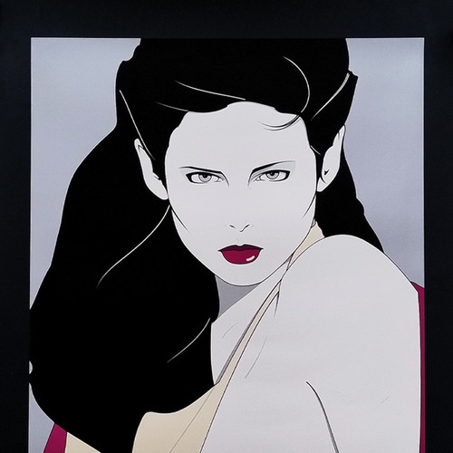 1980s Original Gorgeous Patrick Nagel "The Book" Lithograph