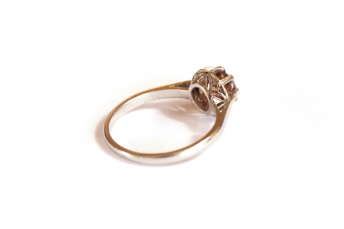 Fancy brown diamond ring in platinum, fancy deep brown diamond