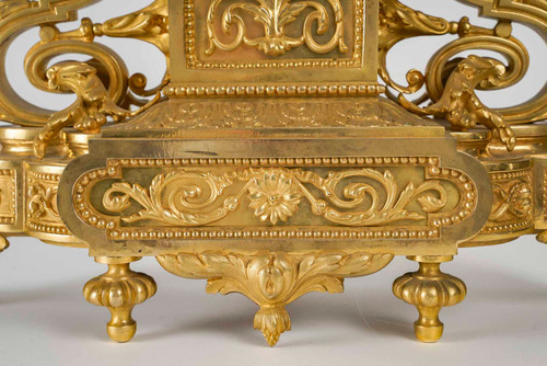 A Louis XVI Style Gilt Bronze Clock, 19th Century