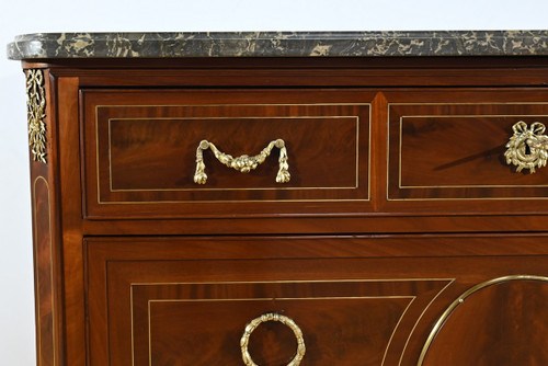 Rare Mahogany Commode, Louis XVI Period – 2nd Part 18th