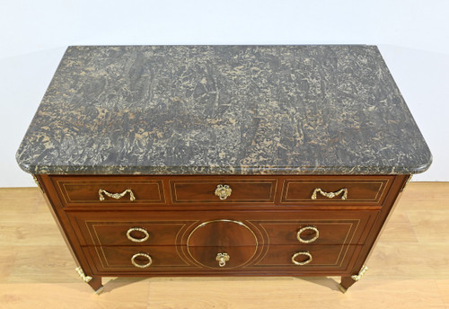 Rare Mahogany Commode, Louis XVI Period – 2nd Part 18th